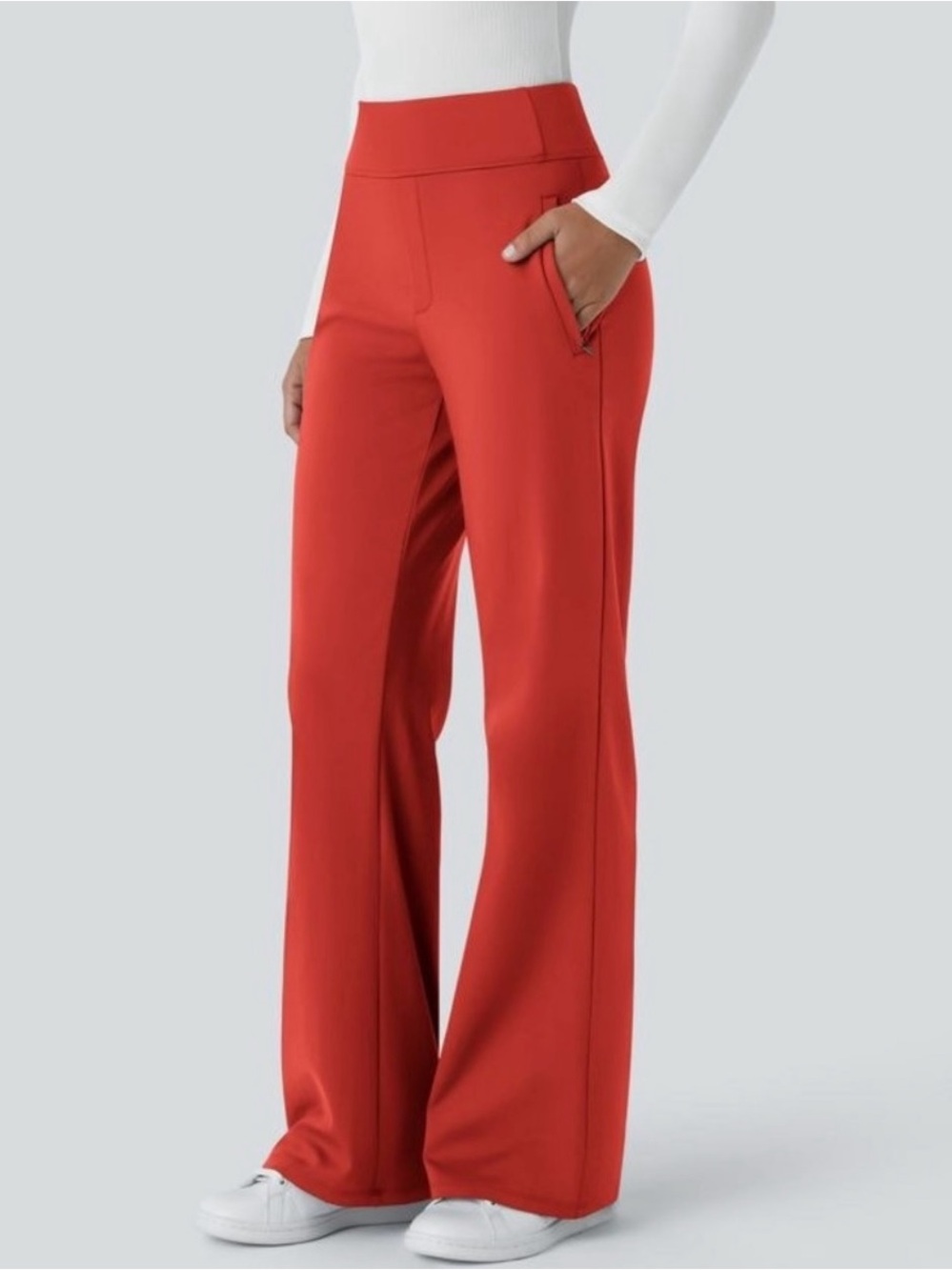 Women's Red Wide-Leg Halara day stretch XL TALL